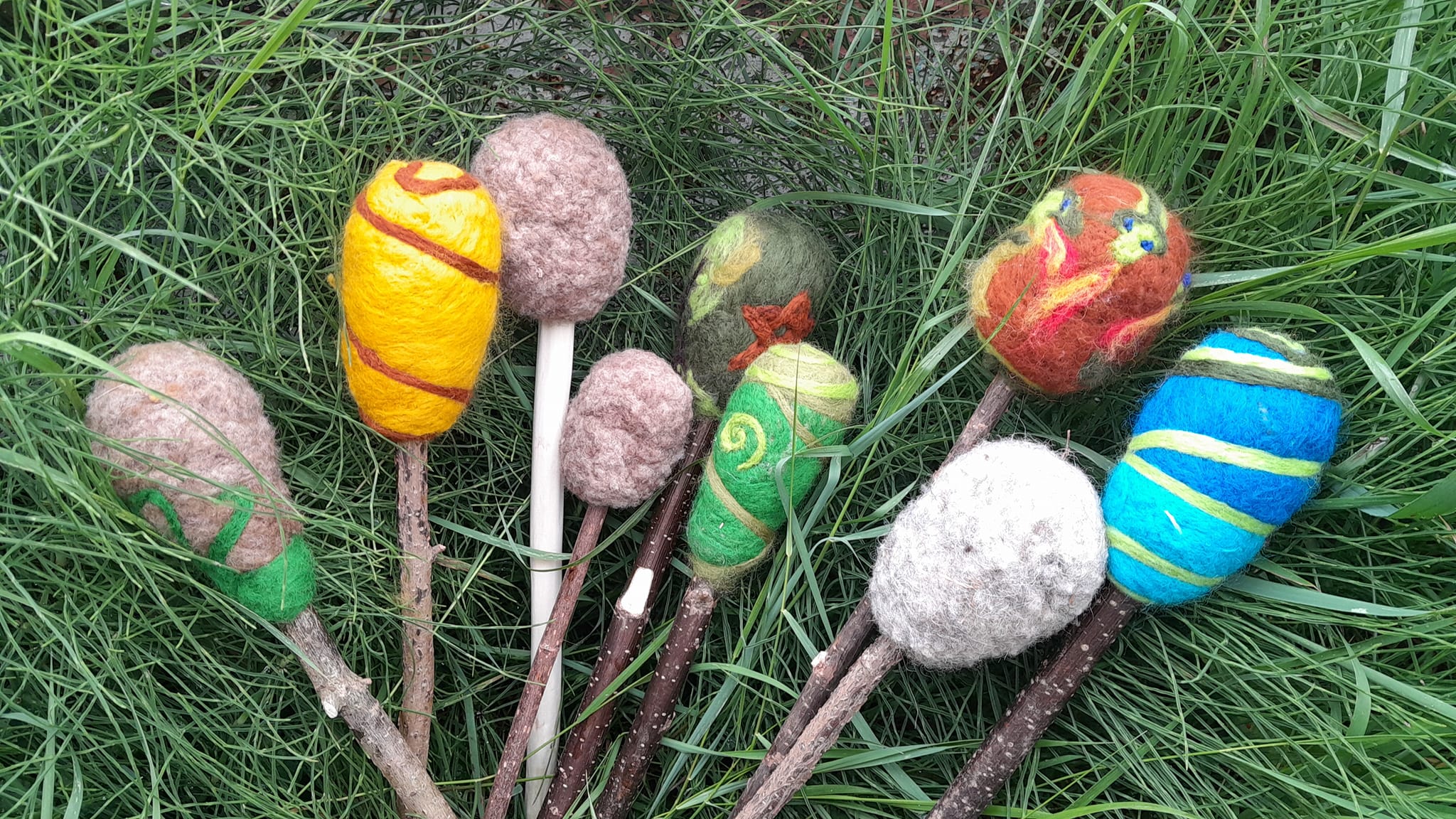 Photograph of various drum beaters