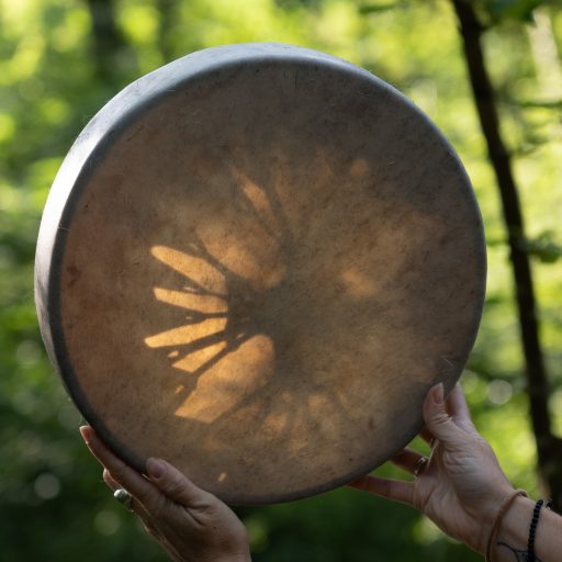 Picture of a deer skin drum