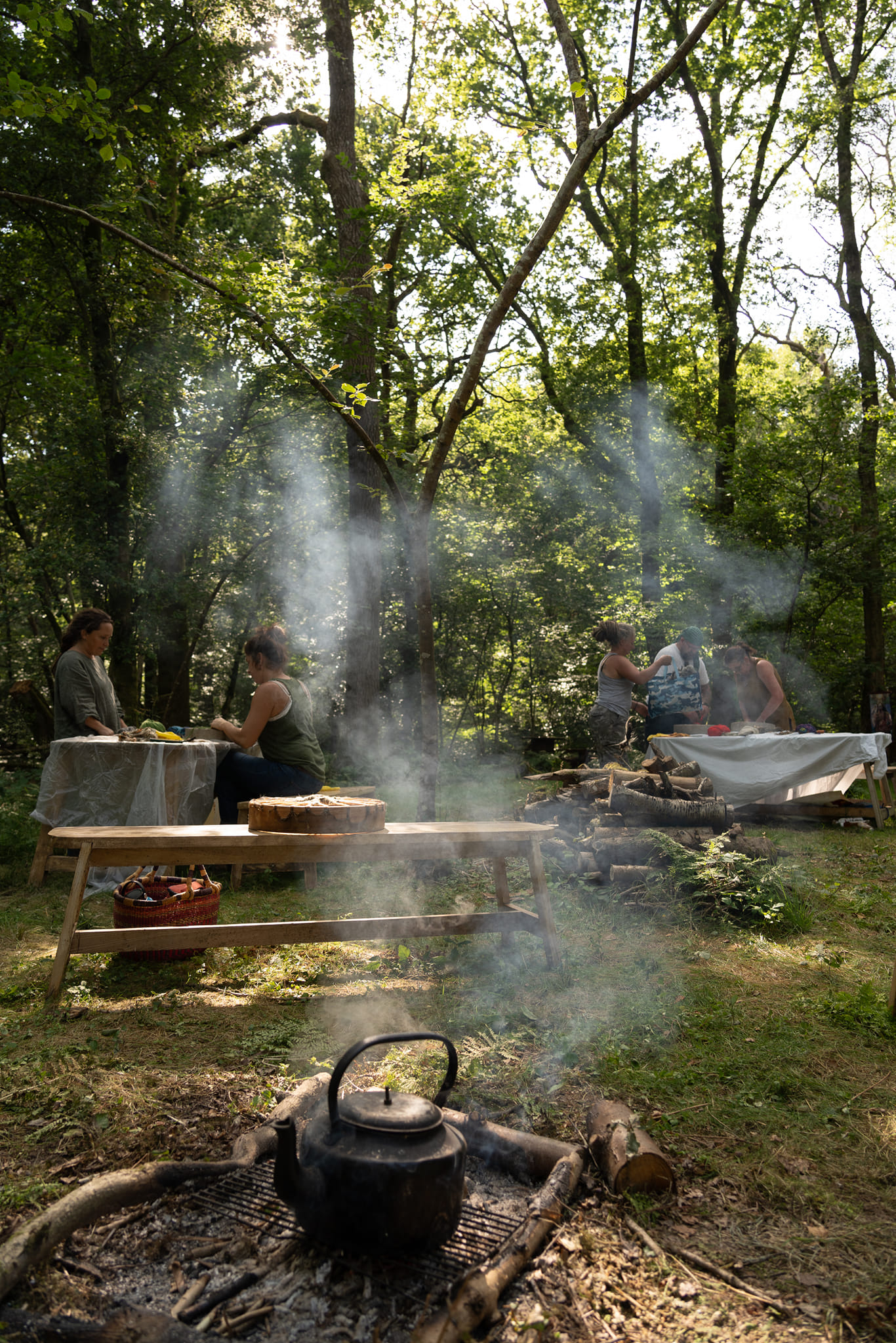 Drum making in Sussex woodlands